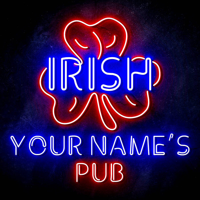 Personalized Ultra-Bright Irish Pub LED Sign with Remote (Neon-Style, LED Technology) - Way Up Gifts