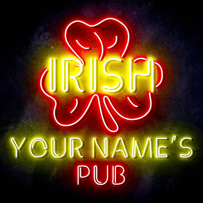 Personalized Ultra-Bright Irish Pub LED Sign with Remote (Neon-Style, LED Technology) - Way Up Gifts