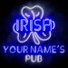 Personalized Ultra-Bright Irish Pub LED Sign with Remote (Neon-Style, LED Technology) - Way Up Gifts