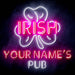 Personalized Ultra-Bright Irish Pub LED Sign with Remote (Neon-Style, LED Technology) - Way Up Gifts