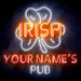 Personalized Ultra-Bright Irish Pub LED Sign with Remote (Neon-Style, LED Technology) - Way Up Gifts