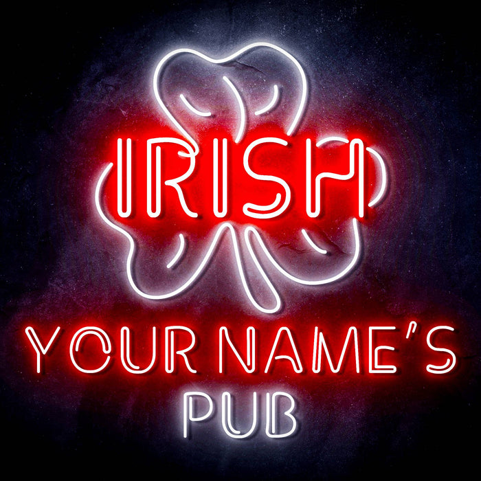 Personalized Ultra-Bright Irish Pub LED Sign with Remote (Neon-Style, LED Technology) - Way Up Gifts