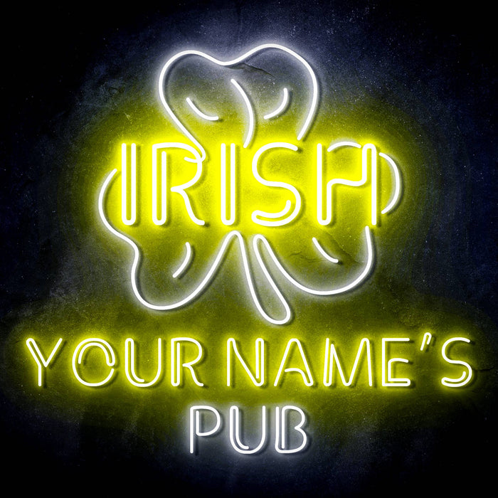 Personalized Ultra-Bright Irish Pub LED Sign with Remote (Neon-Style, LED Technology) - Way Up Gifts