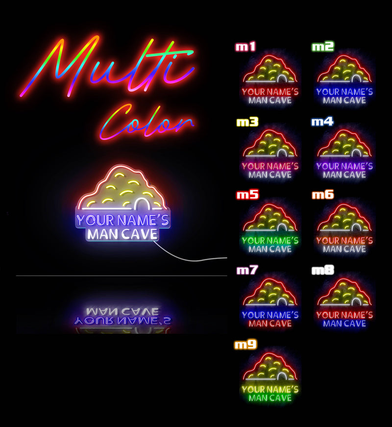 Led Sign Man Personalized Ultra-Bright Man Cave LED Sign with Remote (Neon-Style, L ...