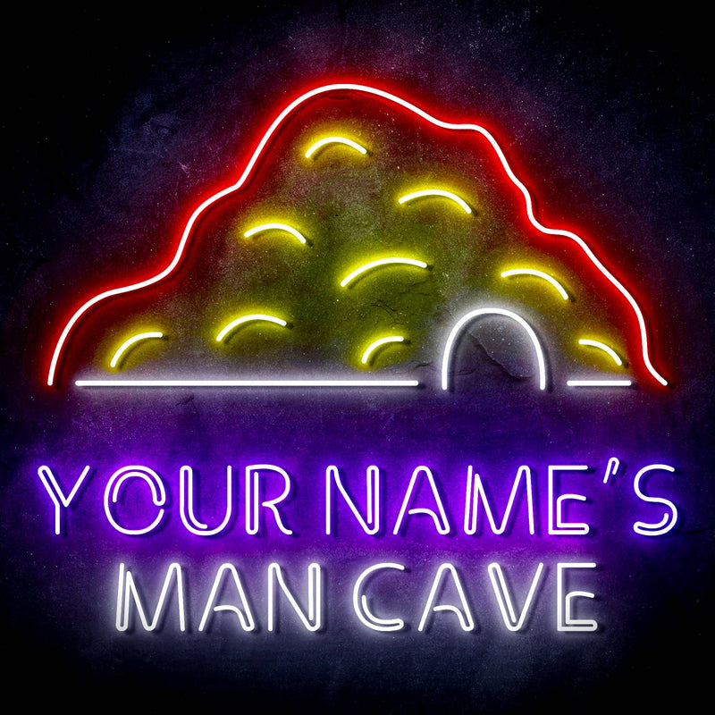 Led Sign Man Personalized Ultra-Bright Man Cave LED Sign with Remote (Neon-Style, L ...