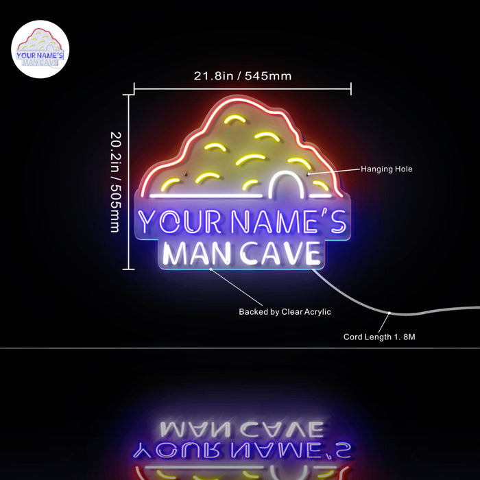 Personalized Ultra-Bright Man Cave LED Sign with Remote (Neon-Style, LED Technology) - Way Up Gifts