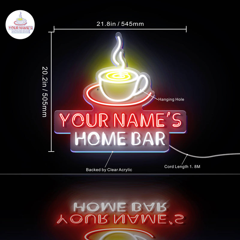 Custom Ultra-Bright Kitchen Coffee Shop LED Sign with Remote (Neon-Style, LED Technology) - LED Gift Works