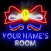 Personalized Ultra-Bright Childrens Girls Room Bedroom LED Sign with Remote (Neon-Style, LED Technology) - Way Up Gifts