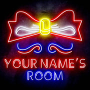 Personalized Ultra-Bright Childrens Girls Room Bedroom LED Sign with Remote (Neon-Style, LED Technology) - LED Gift Works
