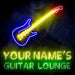 Custom Ultra-Bright Guitar Lounge Music Studio LED Sign with Remote (Neon-Style, LED Technology) - Way Up Gifts