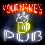 Custom Ultra-Bright Pub Beer Mug Home Bar LED Sign with Remote (Neon-Style, LED Technology) - LED Gift Works