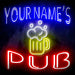Custom Ultra-Bright Pub Beer Mug Home Bar LED Sign with Remote (Neon-Style, LED Technology) - Way Up Gifts