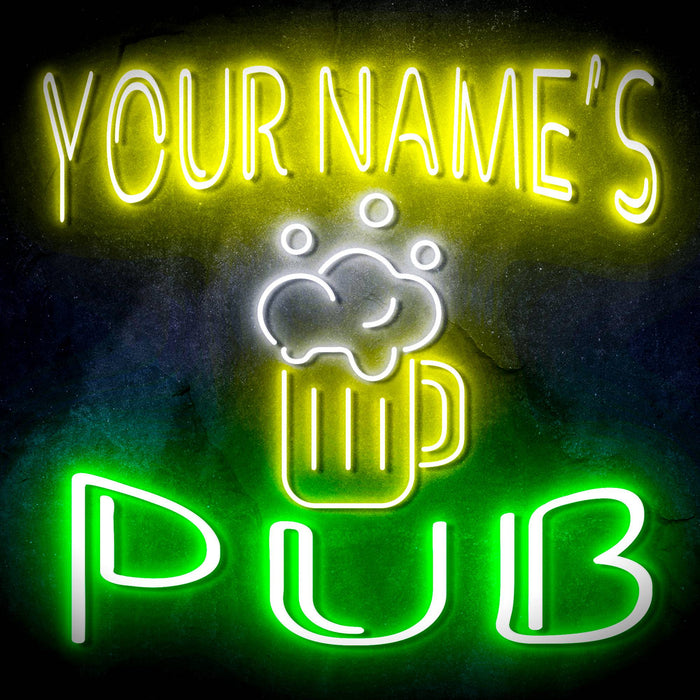 Custom Ultra-Bright Pub Beer Mug Home Bar LED Sign with Remote (Neon-Style, LED Technology) - Way Up Gifts