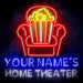 Personalized Ultra-Bright Home Theater Movie Room LED Sign with Remote (Neon-Style, LED Technology) - Way Up Gifts