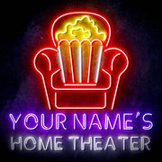 Personalized Ultra-Bright Home Theater Movie Room LED Sign with Remote (Neon-Style, LED Technology) - LED Gift Works