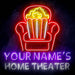 Personalized Ultra-Bright Home Theater Movie Room LED Sign with Remote (Neon-Style, LED Technology) - Way Up Gifts