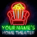 Personalized Ultra-Bright Home Theater Movie Room LED Sign with Remote (Neon-Style, LED Technology) - Way Up Gifts