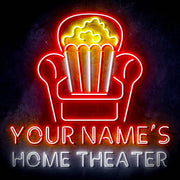 Personalized Ultra-Bright Home Theater Movie Room LED Sign with Remote (Neon-Style, LED Technology) - LED Gift Works