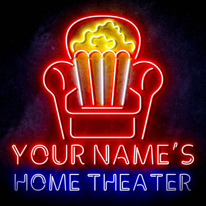 Personalized Ultra-Bright Home Theater Movie Room LED Sign with Remote (Neon-Style, LED Technology) - Way Up Gifts