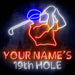 Custom Ultra-Bright Golf Clubhouse Bar 19th Hole LED Sign with Remote (Neon-Style, LED Technology) - Way Up Gifts