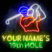 Custom Ultra-Bright Golf Clubhouse Bar 19th Hole LED Sign with Remote (Neon-Style, LED Technology) - Way Up Gifts