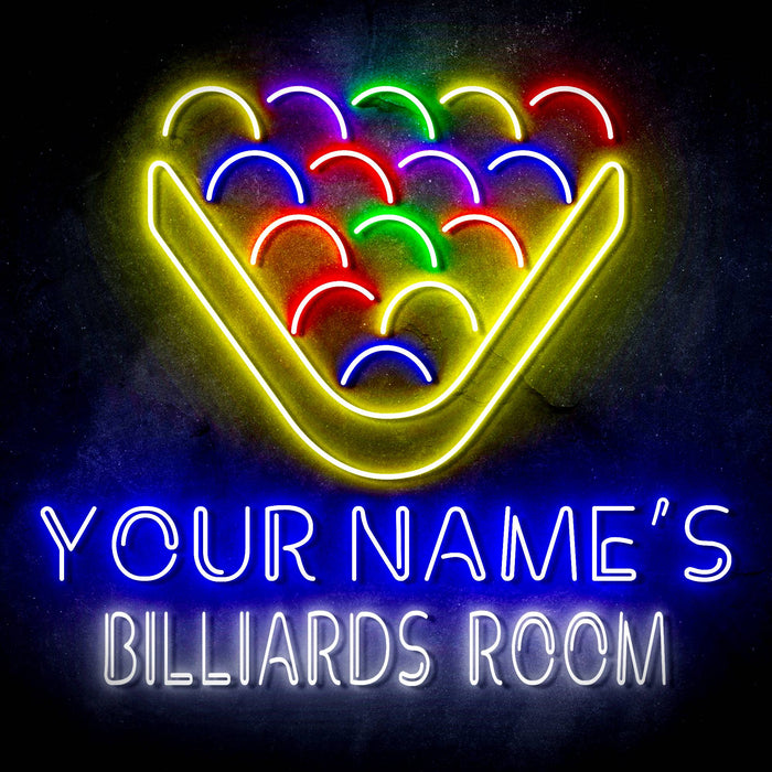 Custom Ultra-Bright Pool Billiards Room LED Sign with Remote (Neon-Style, LED Technology) - Way Up Gifts