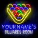 Custom Ultra-Bright Pool Billiards Room LED Sign with Remote (Neon-Style, LED Technology) - Way Up Gifts