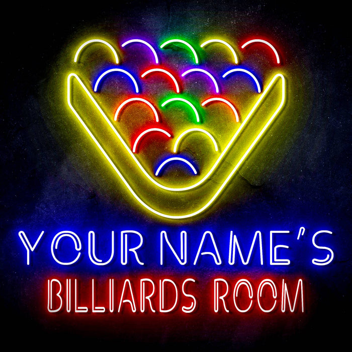 Custom Ultra-Bright Pool Billiards Room LED Sign with Remote (Neon-Style, LED Technology) - Way Up Gifts