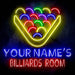 Custom Ultra-Bright Pool Billiards Room LED Sign with Remote (Neon-Style, LED Technology) - Way Up Gifts