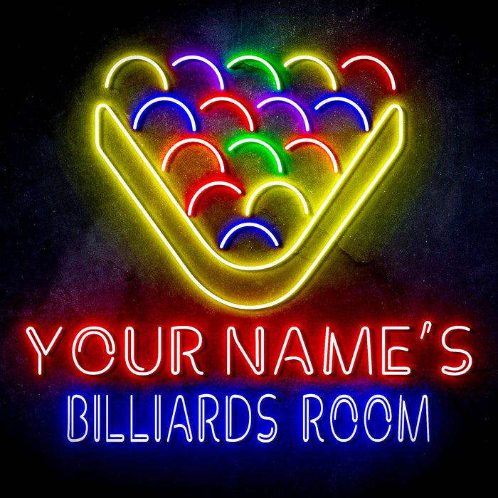 Custom Ultra-Bright Pool Billiards Room LED Sign with Remote (Neon-Style, LED Technology) - Way Up Gifts
