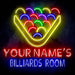 Custom Ultra-Bright Pool Billiards Room LED Sign with Remote (Neon-Style, LED Technology) - Way Up Gifts