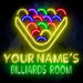 Custom Ultra-Bright Pool Billiards Room LED Sign with Remote (Neon-Style, LED Technology) - Way Up Gifts