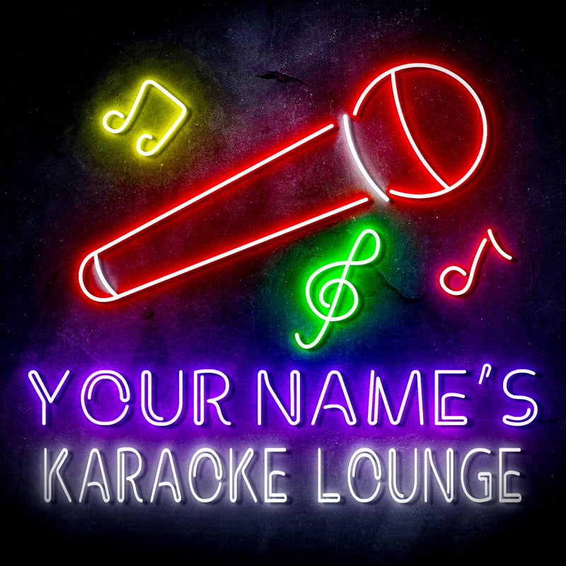 Custom Ultra-Bright Karaoke Bar Lounge LED Sign with Remote (Neon-Style, LED Technology) - LED Gift Works