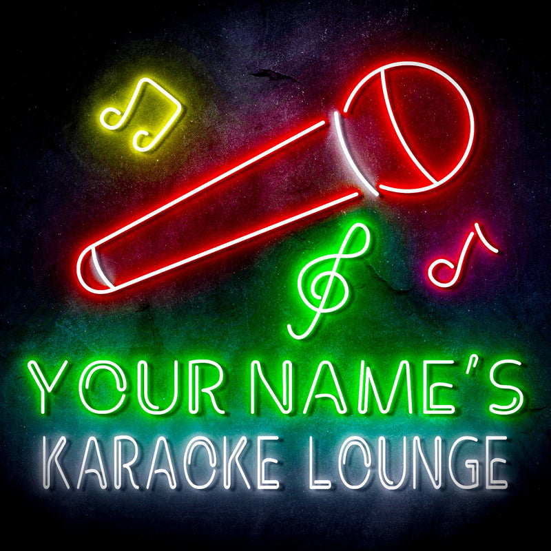 Custom Ultra-Bright Karaoke Bar Lounge LED Sign with Remote (Neon-Style, LED Technology) - LED Gift Works