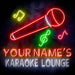 Custom Ultra-Bright Karaoke Bar Lounge LED Sign with Remote (Neon-Style, LED Technology) - Way Up Gifts