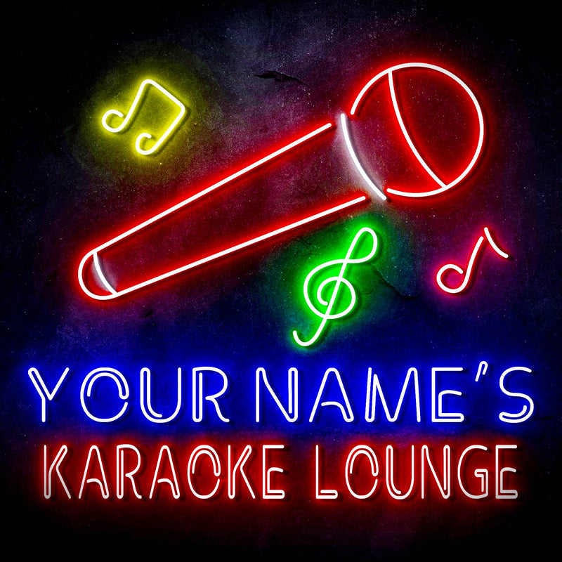 Custom Ultra-Bright Karaoke Bar Lounge LED Sign with Remote (Neon-Style, LED Technology) - LED Gift Works