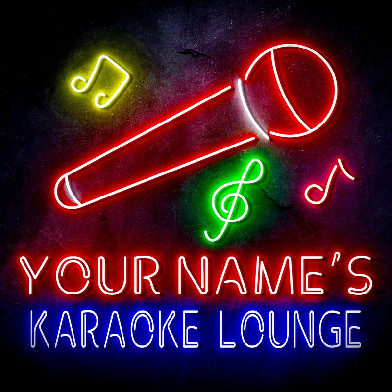 Custom Ultra-Bright Karaoke Bar Lounge LED Sign with Remote (Neon-Style, LED Technology) - LED Gift Works