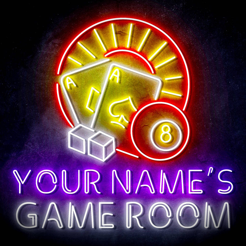 Personalized Ultra-Bright Game Room LED Sign with Remote (Neon-Style, LED Technology) - LED Gift Works