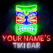 Personalized Ultra-Bright Tiki Bar LED Sign with Remote (Neon-Style, LED Technology) - LED Gift Works