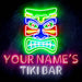 Personalized Ultra-Bright Tiki Bar LED Sign with Remote (Neon-Style, LED Technology) - Way Up Gifts