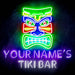 Personalized Ultra-Bright Tiki Bar LED Sign with Remote (Neon-Style, LED Technology) - Way Up Gifts