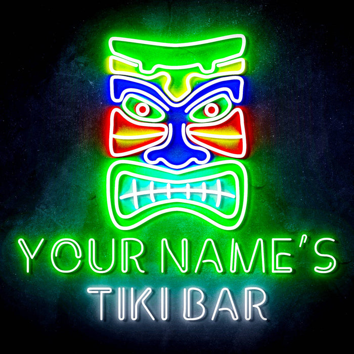 Personalized Ultra-Bright Tiki Bar LED Sign with Remote (Neon-Style, LED Technology) - Way Up Gifts
