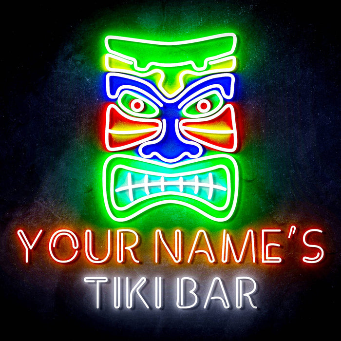 Personalized Ultra-Bright Tiki Bar LED Sign with Remote (Neon-Style, LED Technology) - Way Up Gifts