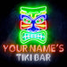 Personalized Ultra-Bright Tiki Bar LED Sign with Remote (Neon-Style, LED Technology) - Way Up Gifts