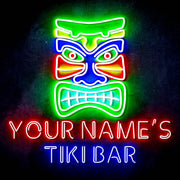 Personalized Ultra-Bright Tiki Bar LED Sign with Remote (Neon-Style, LED Technology) - LED Gift Works