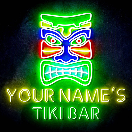 Personalized Ultra-Bright Tiki Bar LED Sign with Remote (Neon-Style, LED Technology) - Way Up Gifts