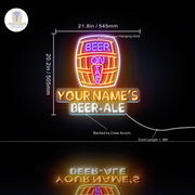 Custom Ultra-Bright Home Brew Brewery Beer-Ale LED Sign with Remote (Neon-Style, LED Technology) - LED Gift Works