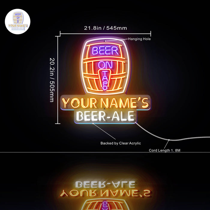 Custom Ultra-Bright Home Brew Brewery Beer-Ale LED Sign with Remote (Neon-Style, LED Technology) - Way Up Gifts