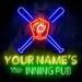 Custom Ultra-Bright Man Cave Baseball Bar 10th Inning Pub LED Sign with Remote (Neon-Style, LED Technology) - Way Up Gifts