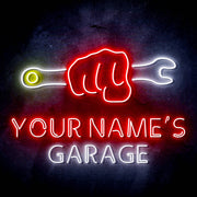 Personalized Ultra-Bright Man Cave Tools Garage LED Sign with Remote (Neon-Style, LED Technology) - LED Gift Works